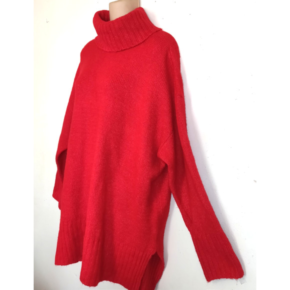 Style & Co Cherry Red Turtleneck Plus Sz 3X Soft Roomy Cozy Winter Outdoor - Picture 3 of 16